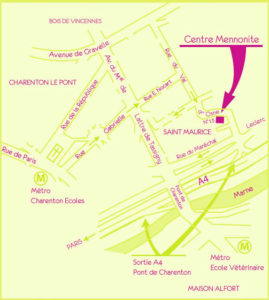 Pour rejoindre le Centre Mennonite de Paris